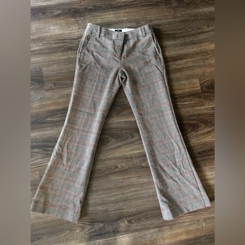 J.Crew favorite fit houndstooth 100% wool trousers